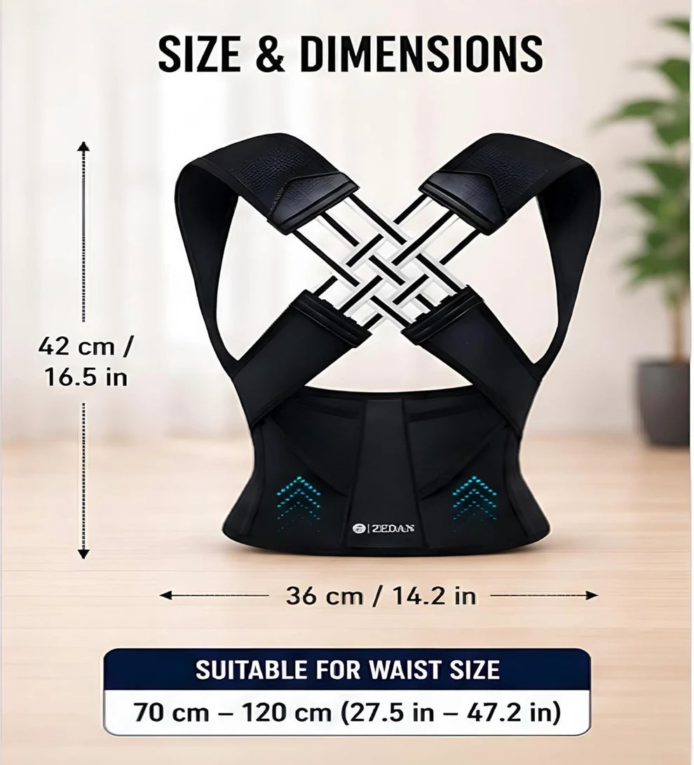 Posture Corrector Free Size – Back Straight & Shoulder Support Belt