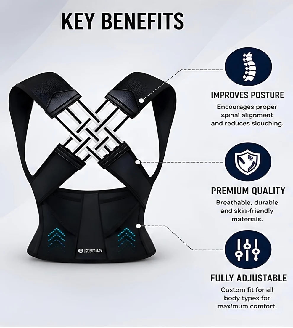 Posture Corrector Free Size – Back Straight & Shoulder Support Belt